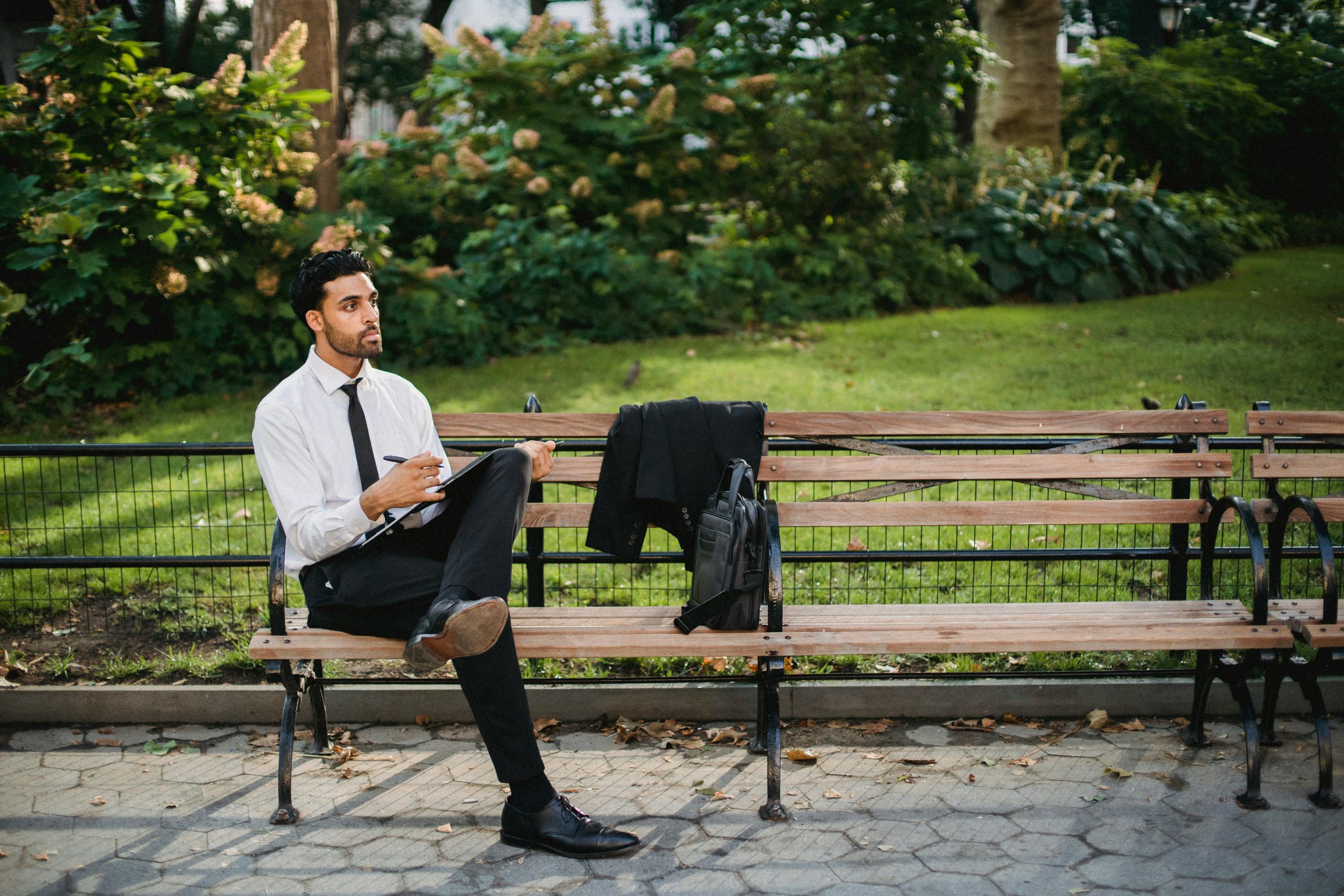 Image of an employee sitting alone, signifying introvertness